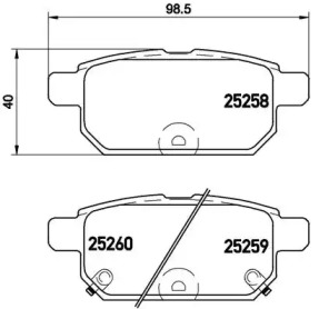 Комплект тормозных колодок (BREMBO: P 79 029)