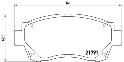 Комплект тормозных колодок (BREMBO: P 83 027)