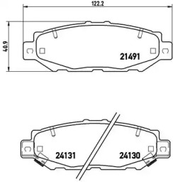 Комплект тормозных колодок (BREMBO: P 83 038)