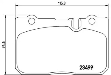 Комплект тормозных колодок (BREMBO: P 83 039)