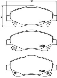 Комплект тормозных колодок (BREMBO: P 83 046)