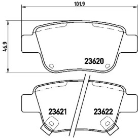 Комплект тормозных колодок (BREMBO: P 83 047)