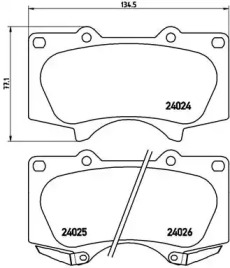 Комплект тормозных колодок (BREMBO: P 83 066)