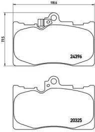 Комплект тормозных колодок (BREMBO: P 83 072)