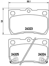 Комплект тормозных колодок (BREMBO: P 83 073)