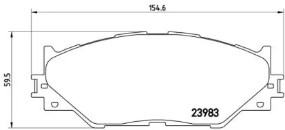 Комплект тормозных колодок (BREMBO: P 83 074)