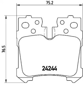 Комплект тормозных колодок (BREMBO: P 83 076)