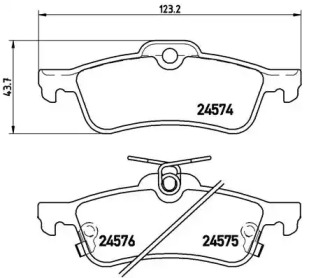 Комплект тормозных колодок (BREMBO: P 83 087)