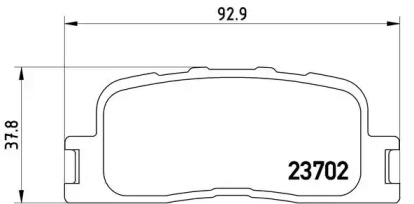 Комплект тормозных колодок (BREMBO: P 83 088)