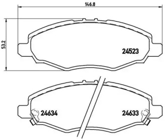 Комплект тормозных колодок (BREMBO: P 83 094)