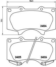 Комплект тормозных колодок (BREMBO: P 83 102)