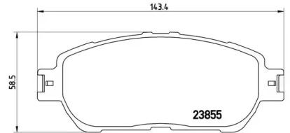 Комплект тормозных колодок (BREMBO: P 83 105)