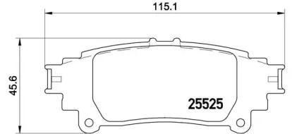 Комплект тормозных колодок (BREMBO: P 83 132)