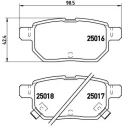 Комплект тормозных колодок (BREMBO: P 83 133)