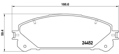 Комплект тормозных колодок (BREMBO: P 83 145)