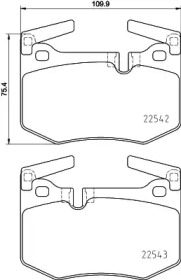 Комплект тормозных колодок (BREMBO: P 83 164)