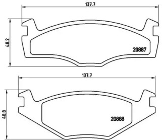 Комплект тормозных колодок (BREMBO: P 85 005)