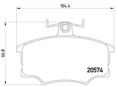 Комплект тормозных колодок (BREMBO: P 85 010)