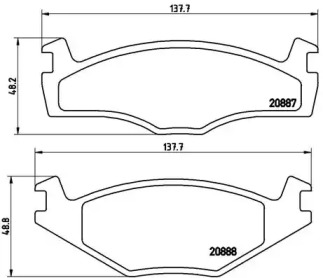 Комплект тормозных колодок (BREMBO: P 85 012)