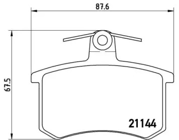 Комплект тормозных колодок (BREMBO: P 85 013)