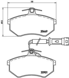 Комплект тормозных колодок (BREMBO: P 85 016)