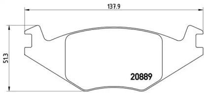 Комплект тормозных колодок (BREMBO: P 85 019)