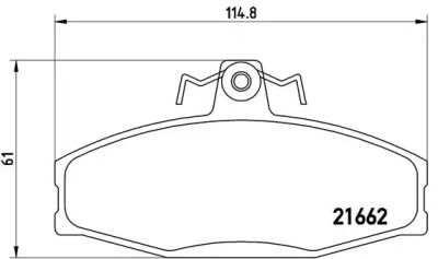 Комплект тормозных колодок (BREMBO: P 85 022)