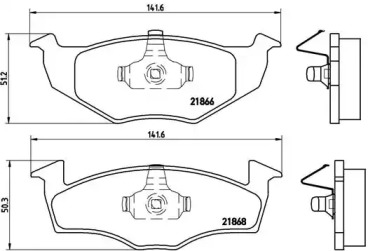 Комплект тормозных колодок (BREMBO: P 85 030)