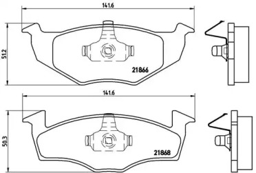 Комплект тормозных колодок (BREMBO: P 85 031)