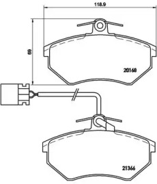 Комплект тормозных колодок (BREMBO: P 85 034)