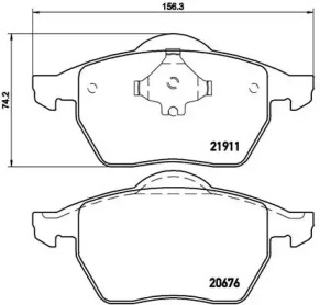 Комплект тормозных колодок (BREMBO: P 85 035)