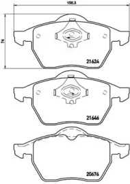 Комплект тормозных колодок (BREMBO: P 85 036)