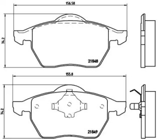 Комплект тормозных колодок (BREMBO: P 85 039)