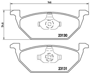 Комплект тормозных колодок (BREMBO: P 85 041)