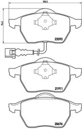 Комплект тормозных колодок (BREMBO: P 85 045)