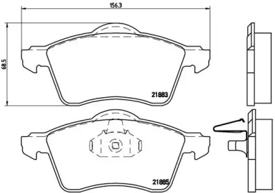 Комплект тормозных колодок (BREMBO: P 85 047)