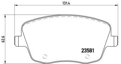 Комплект тормозных колодок (BREMBO: P 85 057)