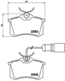 Комплект тормозных колодок (BREMBO: P 85 058)