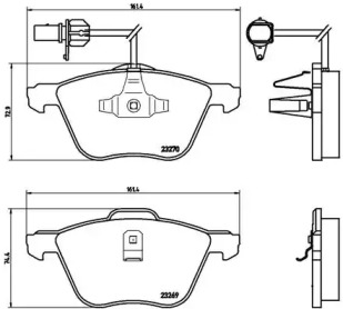 Комплект тормозных колодок (BREMBO: P 85 061)