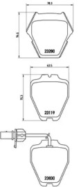 Комплект тормозных колодок (BREMBO: P 85 067)