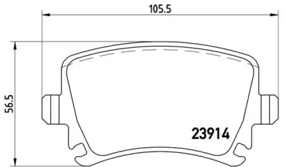 Комплект тормозных колодок (BREMBO: P 85 073)