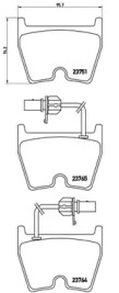 Комплект тормозных колодок (BREMBO: P 85 078)