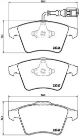 Комплект тормозных колодок (BREMBO: P 85 081)