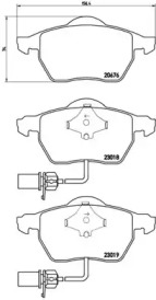 Комплект тормозных колодок (BREMBO: P 85 085)