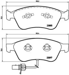 Комплект тормозных колодок (BREMBO: P 85 087)