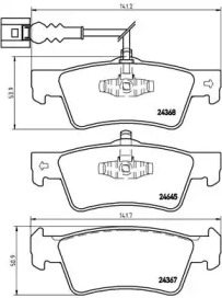 Комплект тормозных колодок (BREMBO: P 85 091)