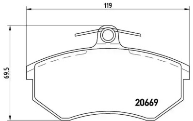 Комплект тормозных колодок (BREMBO: P 85 092)