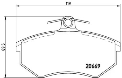 Комплект тормозных колодок (BREMBO: P 85 093)