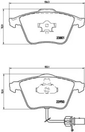 Комплект тормозных колодок (BREMBO: P 85 097)