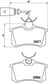 Комплект тормозных колодок (BREMBO: P 85 101)